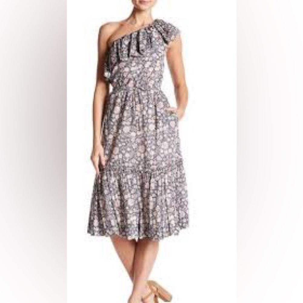 Rebecca Taylor La Vie XS Zinnia One Shoulder Dress